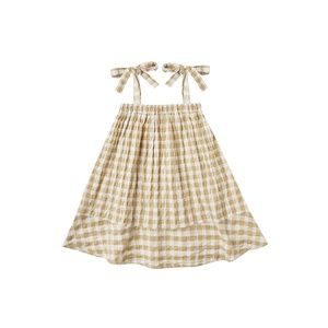 Rylee + Cru | Shoulder tie dress - butter gingham